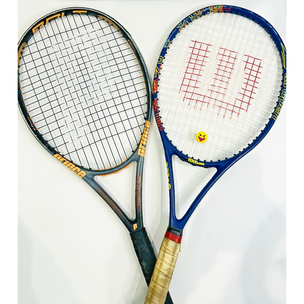 Lot Of Prince Thunder Bolt 110 Spin 17x14 & Wilson US Open GS 105 Tennis Rackets